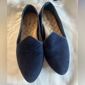 Birdies - Heron -Navy blue suede. 7.5 w